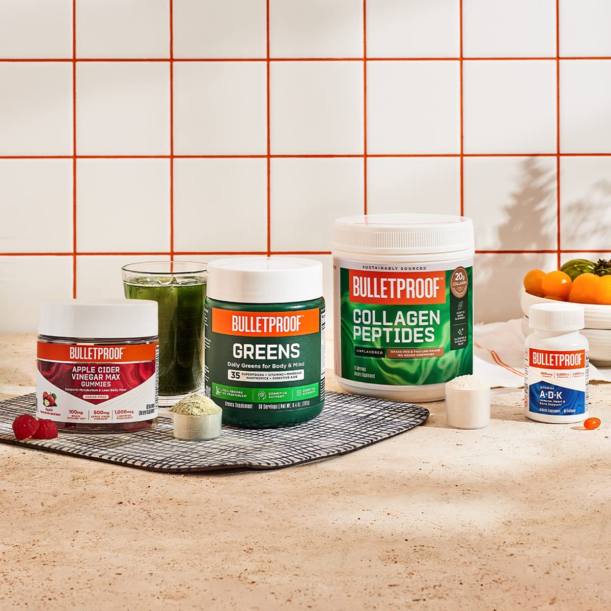 Bulletproof Greens bolsitas en casa, conveniente para bebidas rápidas