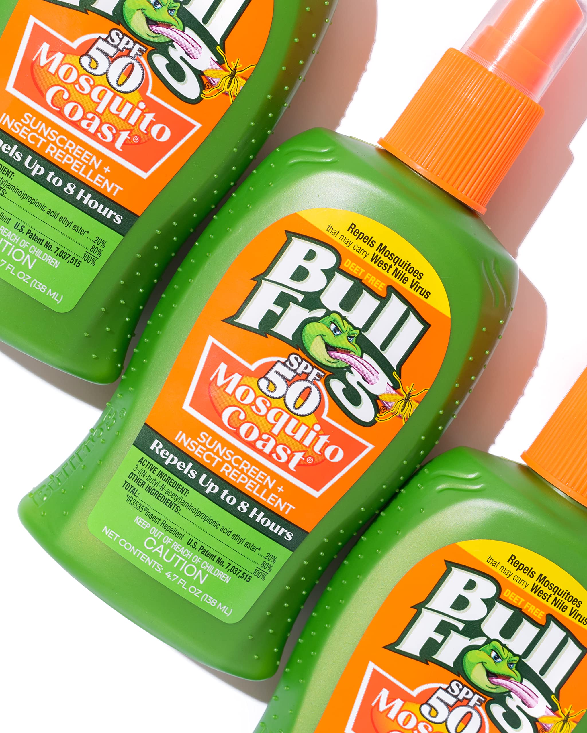 Bullfrog fórmula sin DEET y sin oxybenzone, opción más suave para la piel.