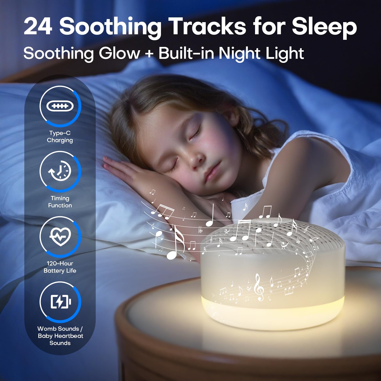 buluoushen iluminación nocturna suave para crear ambiente de descanso.