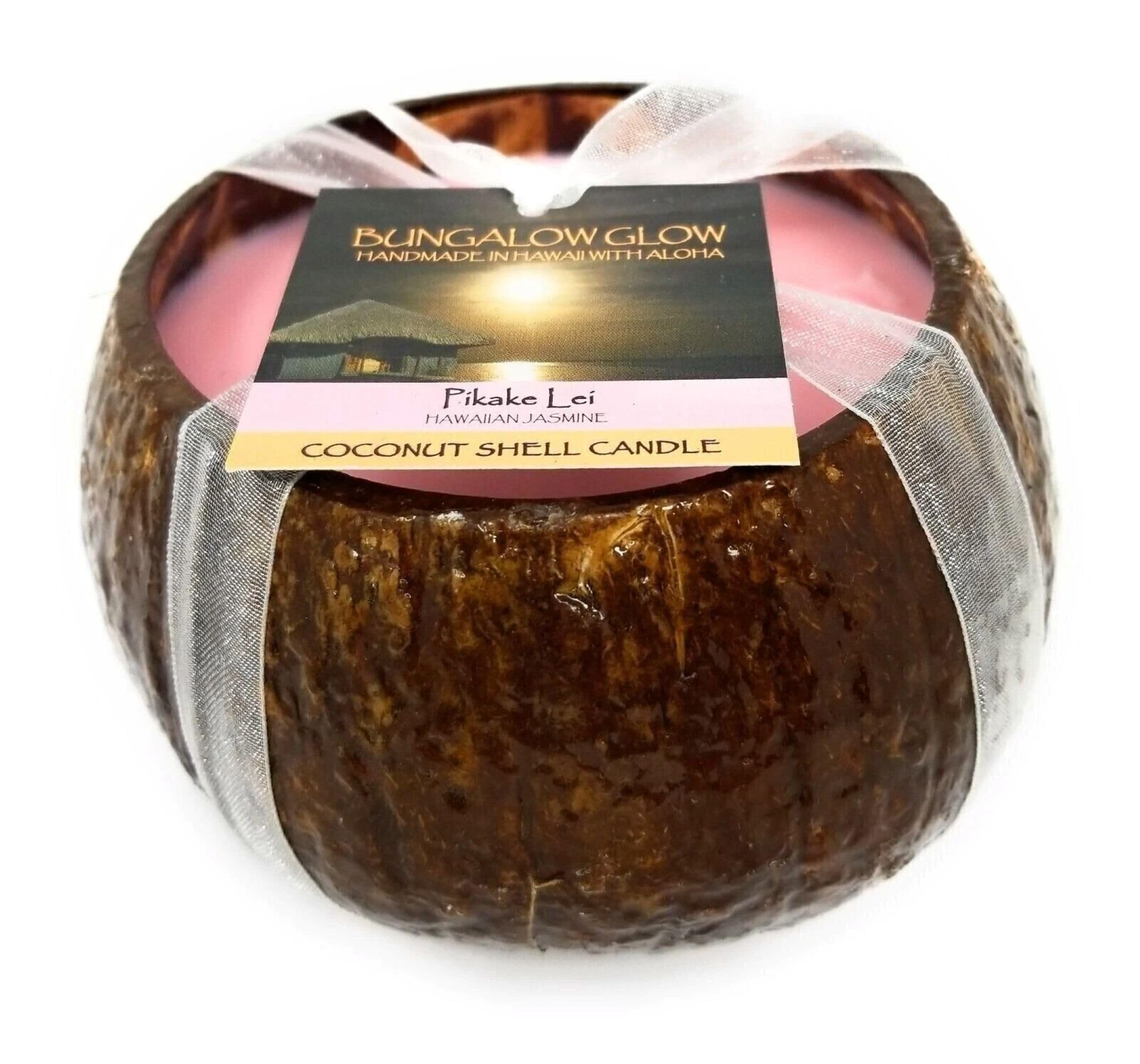 Envase de vela BUNGALOW GLOW con Coco Pikake para decoración y aroma sutil