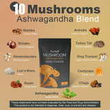 Bunkell Ashwagandha Hongos polvo mezcla ideal para batidos