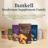 Bunkell Ashwagandha Hongos polvo mejora salud digestiva con fibra prebiótica