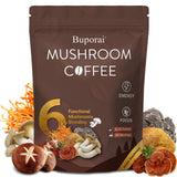 Buporai café de hongos, taza en mano, energía suave al despertar