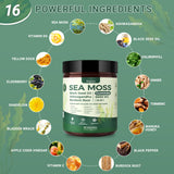 Presentación de las gomitas Buporai Sea Moss 16-1 para uso diario.