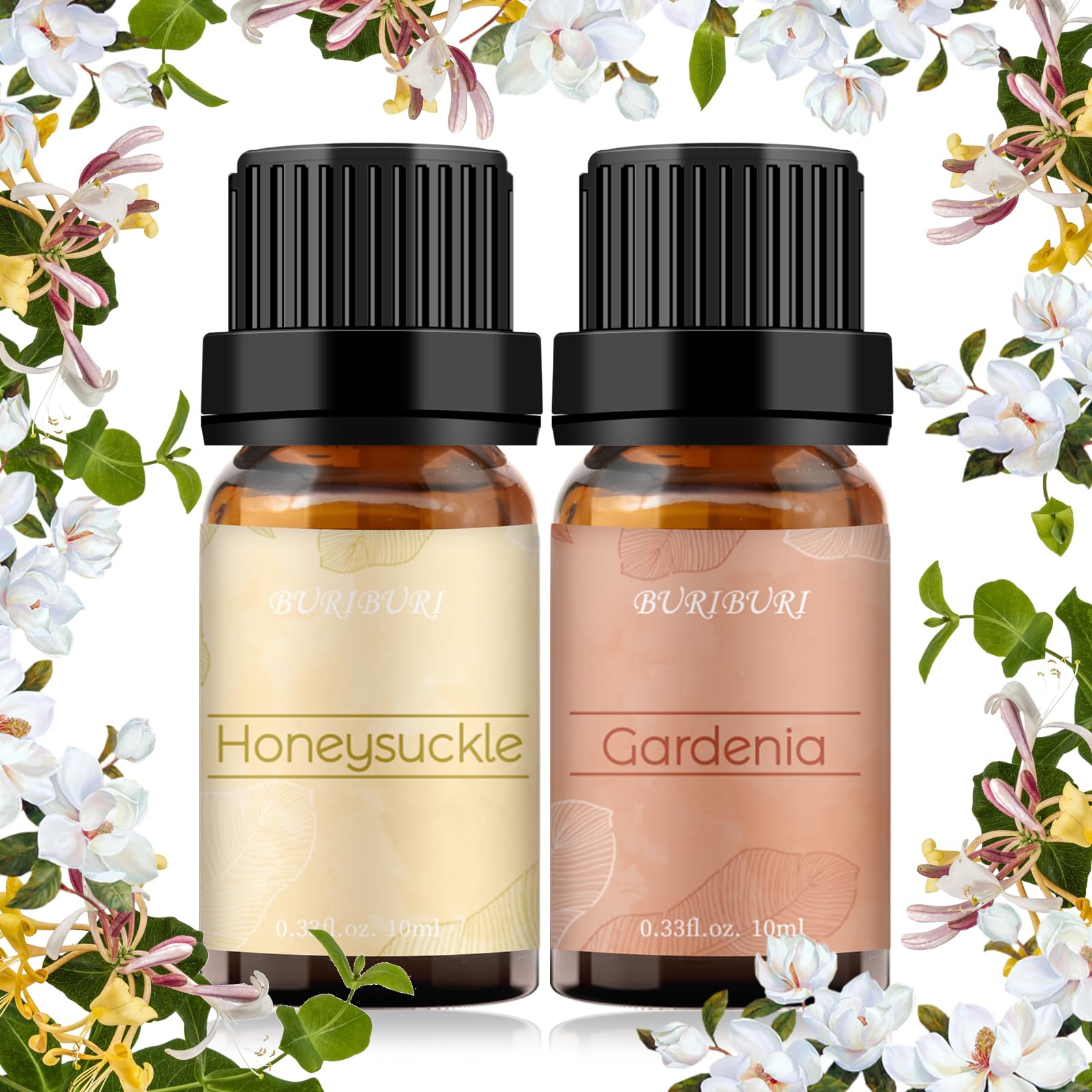 BURIBURI aceite esencial madreselva en botella ambar para relajacion y aroma suave