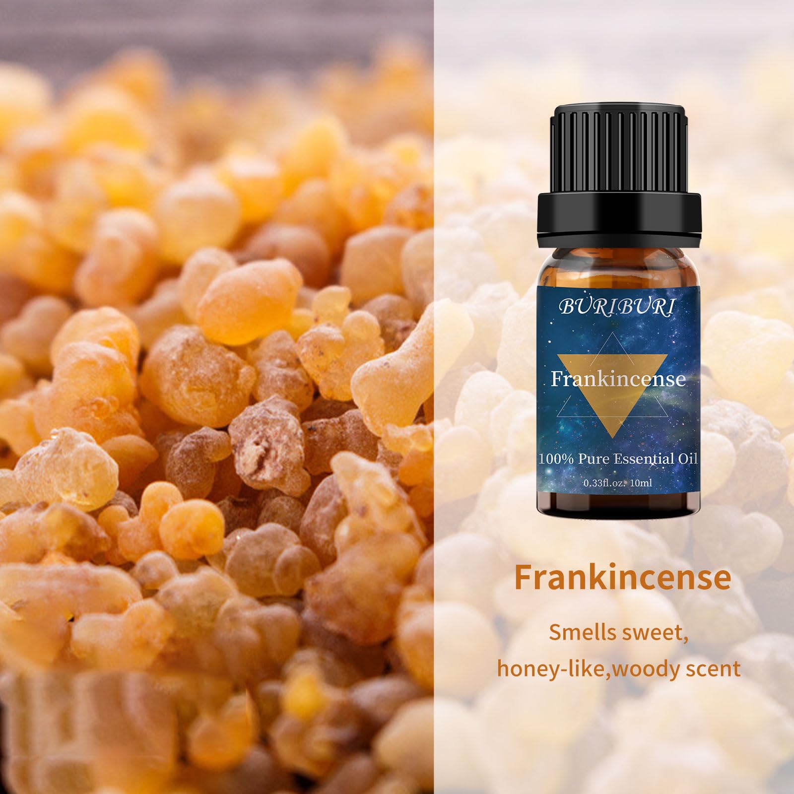 BURIBURI Aceite Incienso 10 ml, fragancia limpia para calma