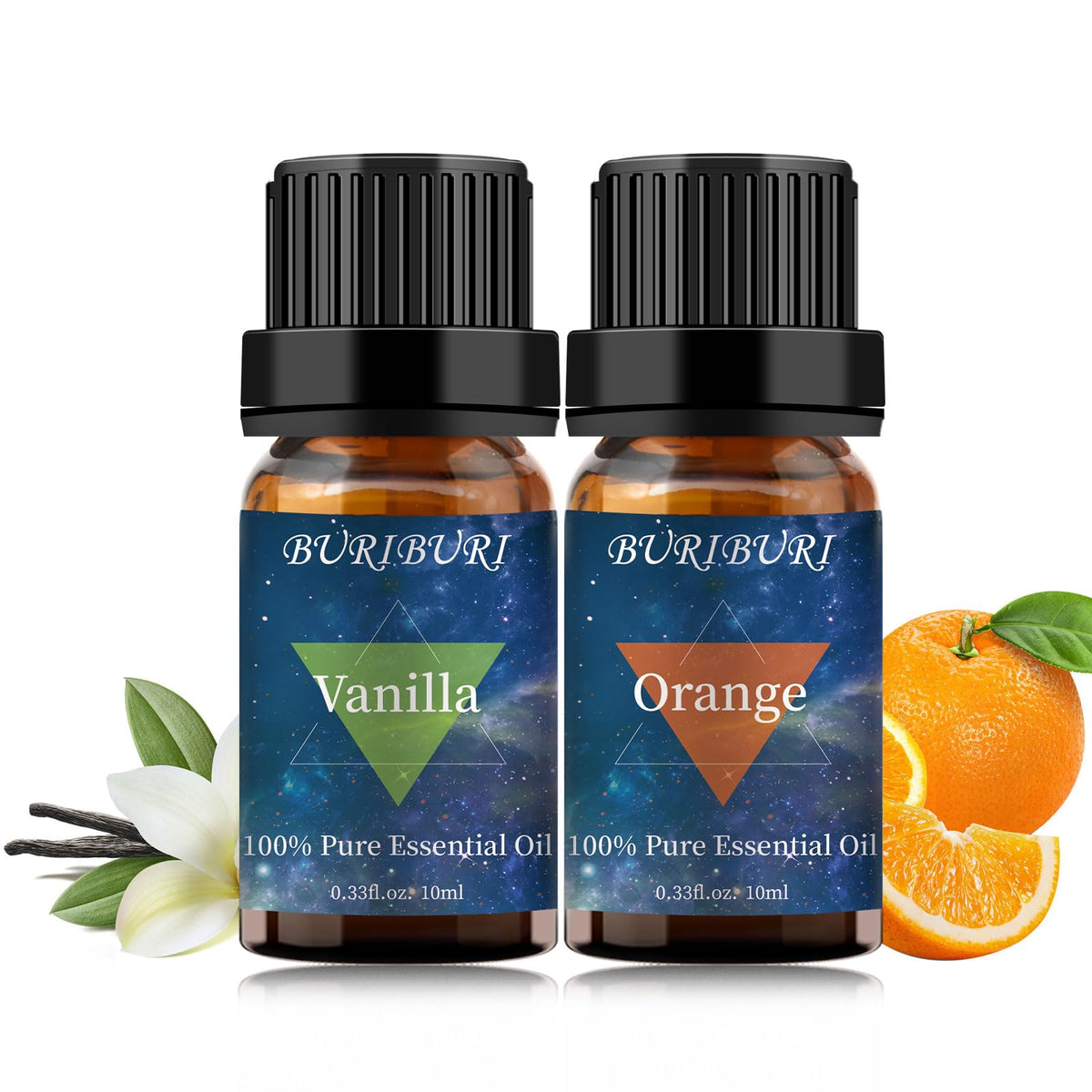 BURIBURI aceite de naranja en botella ámbar para difusor aromático