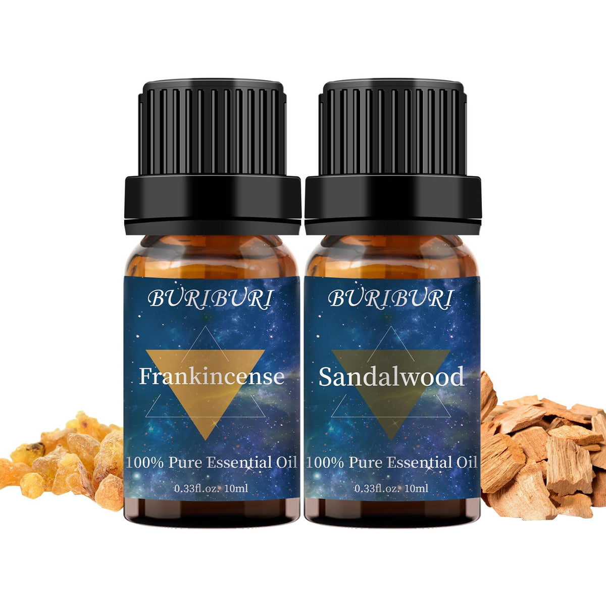 BURIBURI Aceite Sandalwood 10 ml, aroma cálido para relajación