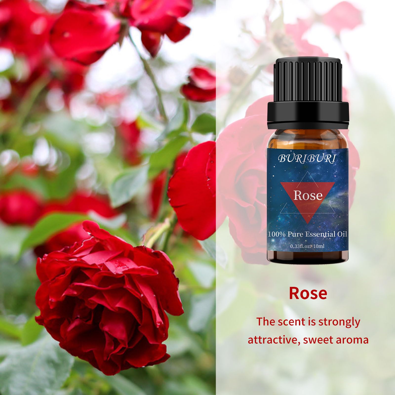 BURIBURI Aceite de sandalo 10 ml para ambiente, aroma amaderado suave.