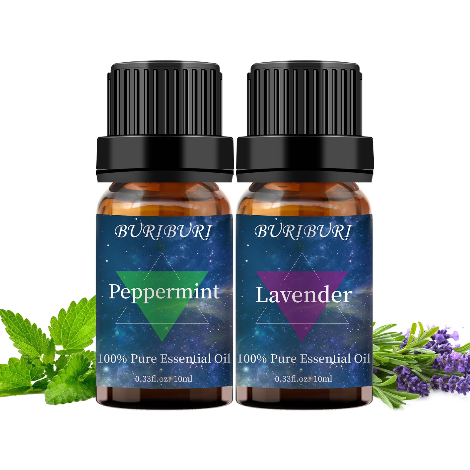 BURIBURI Lavanda: botella de aceite esencial de 10 ml para aromaterapia relajante