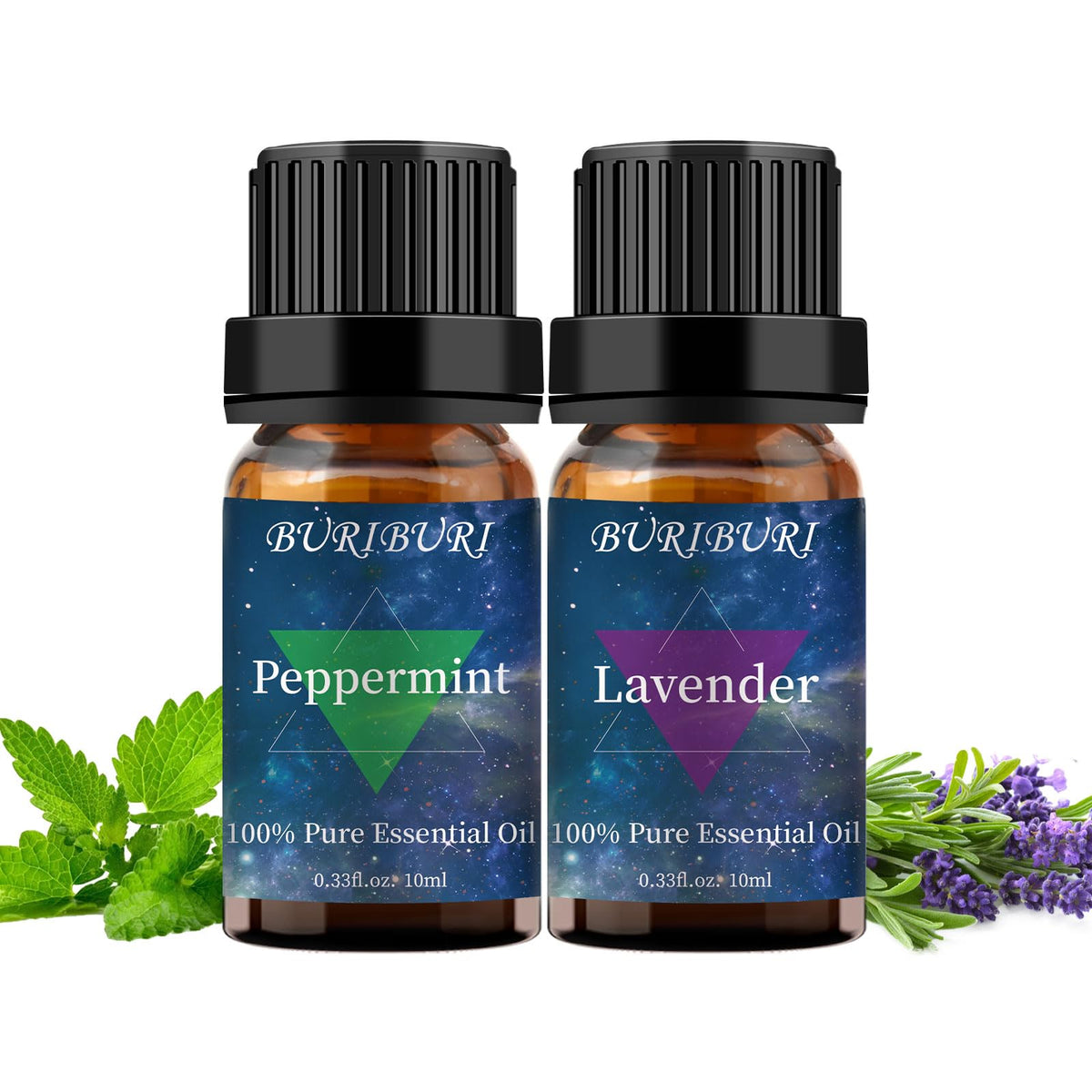 BURIBURI Lavanda: botella de aceite esencial de 10 ml para aromaterapia relajante