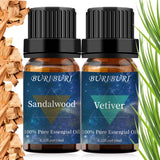 Buriburi Sandalo: frasco de aceite para aromaterapia en difusor