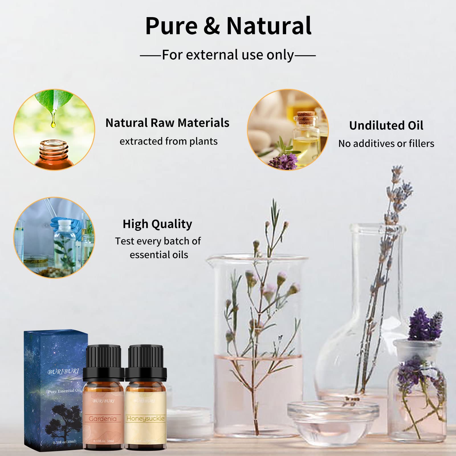 BURIBURI set regalo de aceites esenciales para regalo elegante