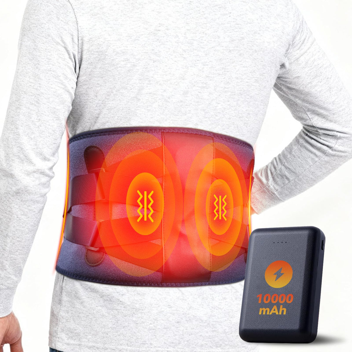 Burrki almohadilla de calor inalámbrica 10000mAh para alivio cómodo en casa o en la oficina