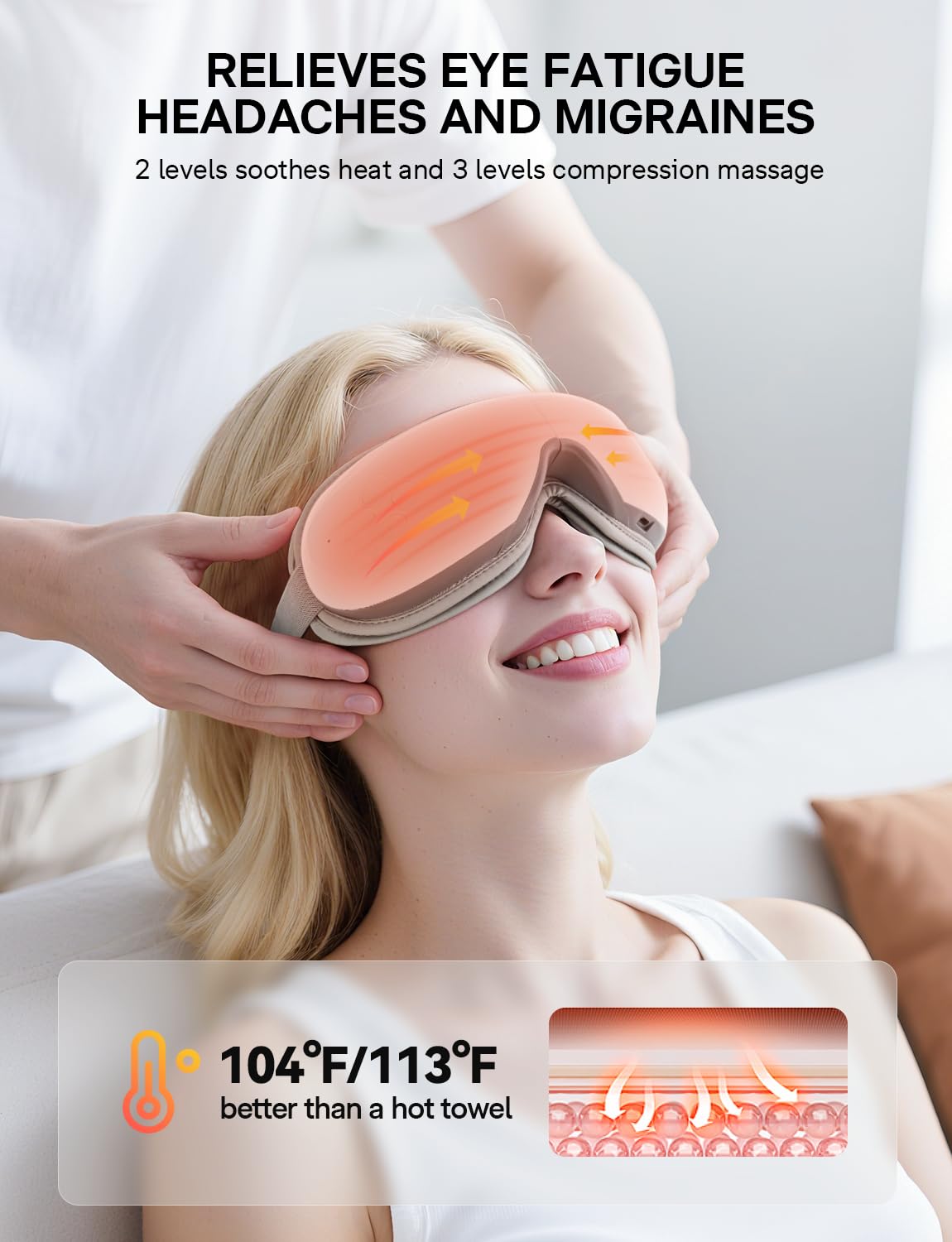 Burrki Calor de 40-45 °C con dos niveles para alivio gradual de hinchazón.
