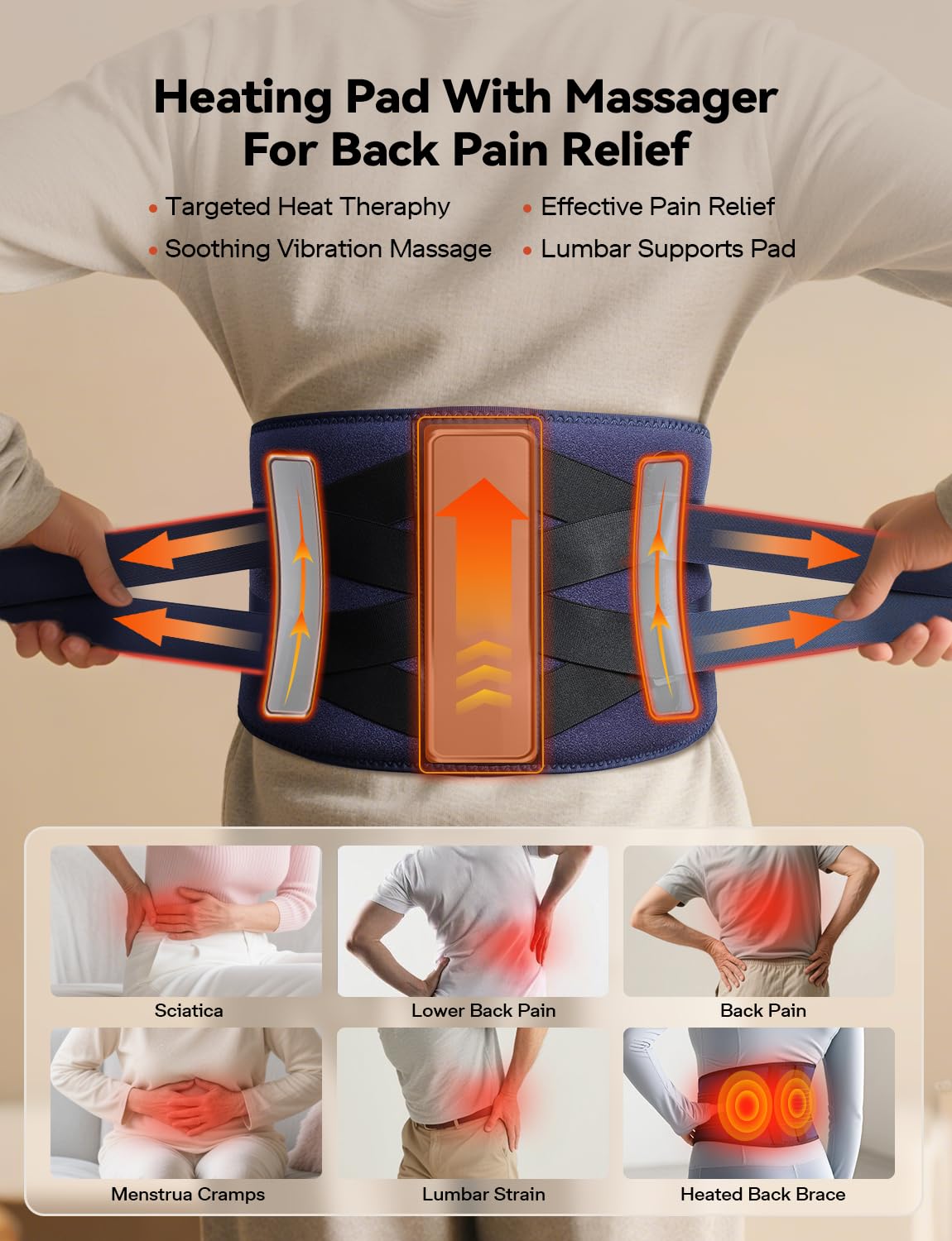 Burrki soporte lumbar extra mejora la estabilidad de la espalda durante uso