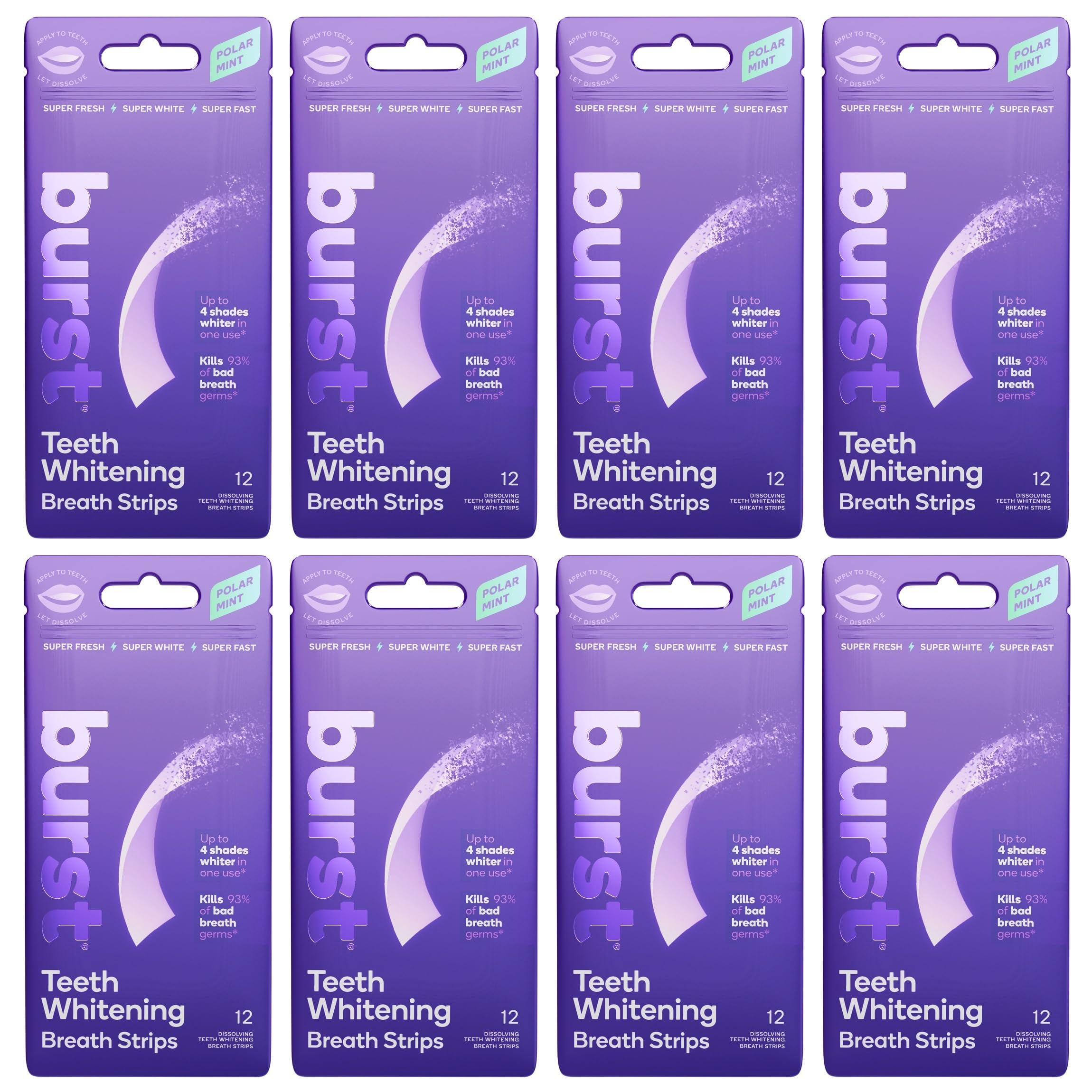 Burst cintas blanqueamiento aliento ment a polar, frescura instantánea