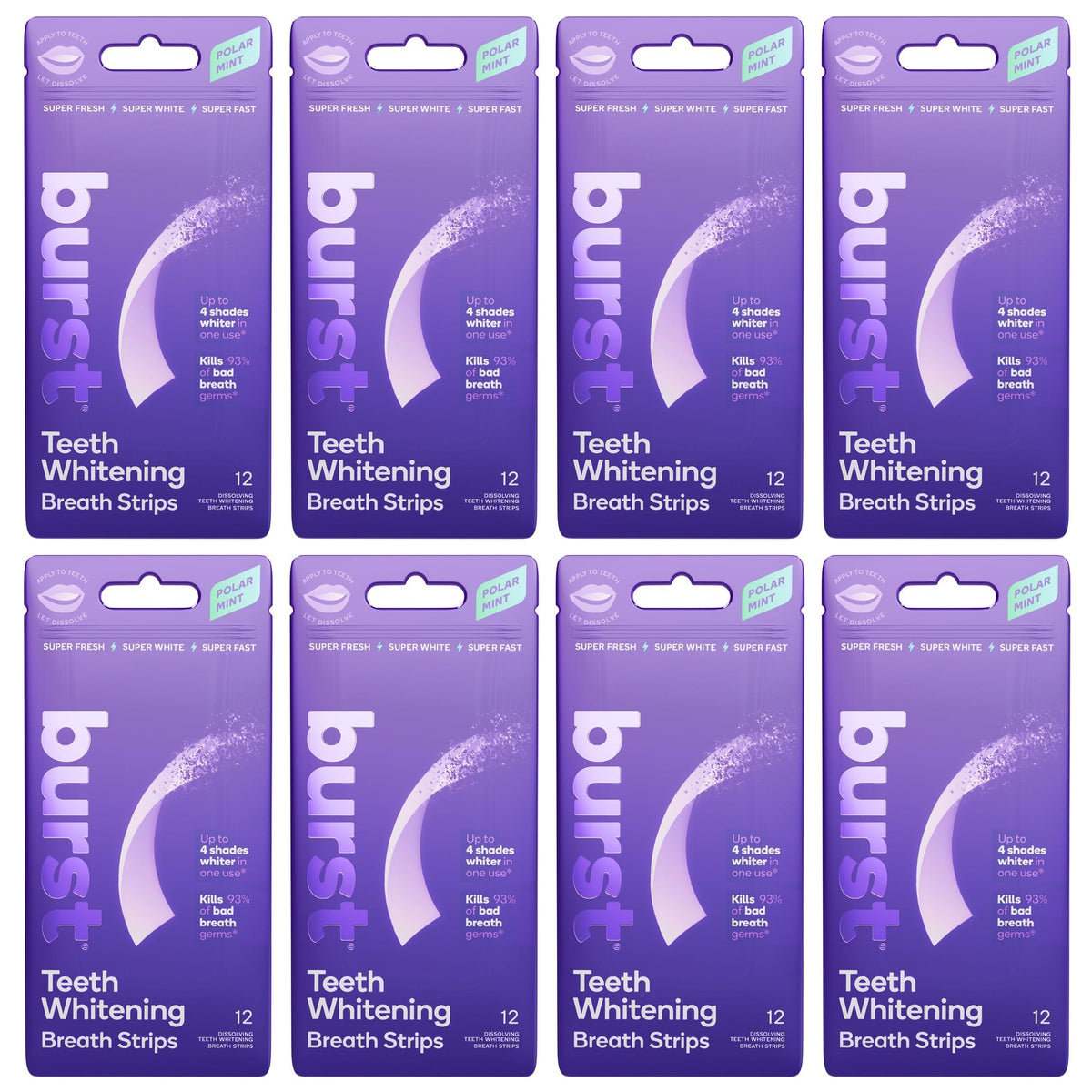 Burst cintas blanqueamiento aliento ment a polar, frescura instantánea