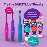 Burst Kids cepillo eléctrico azul, diseño resistente al agua para juego diario