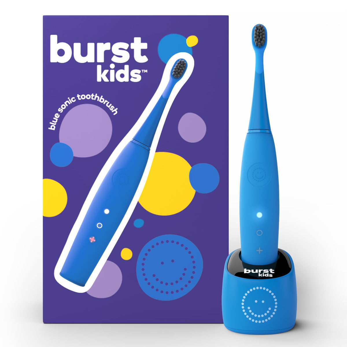 Burst Kids cepillo eléctrico azul exterior, cómodo para cepillado diario