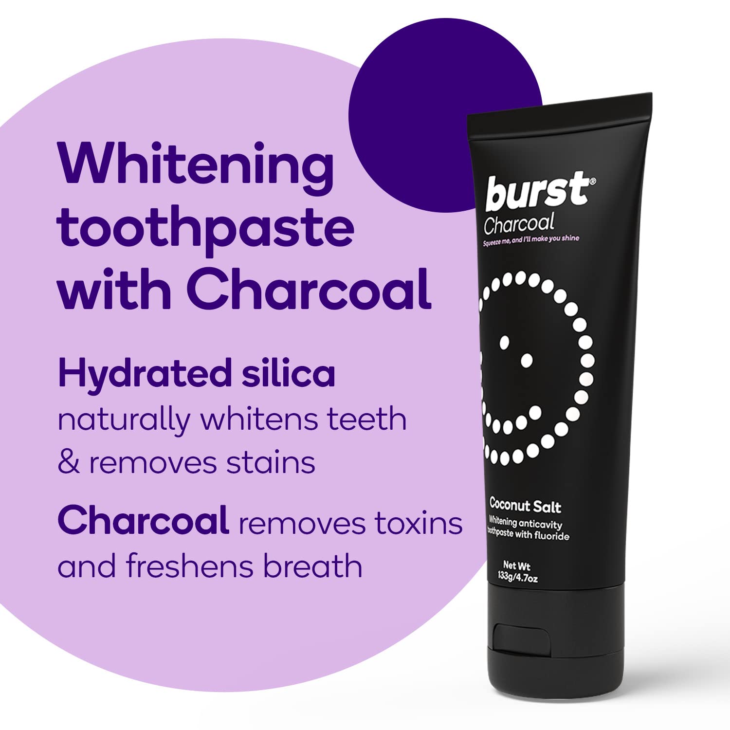 Burst pasta dental con fluoruro y xilitol para protección contra caries y equilibrio de pH