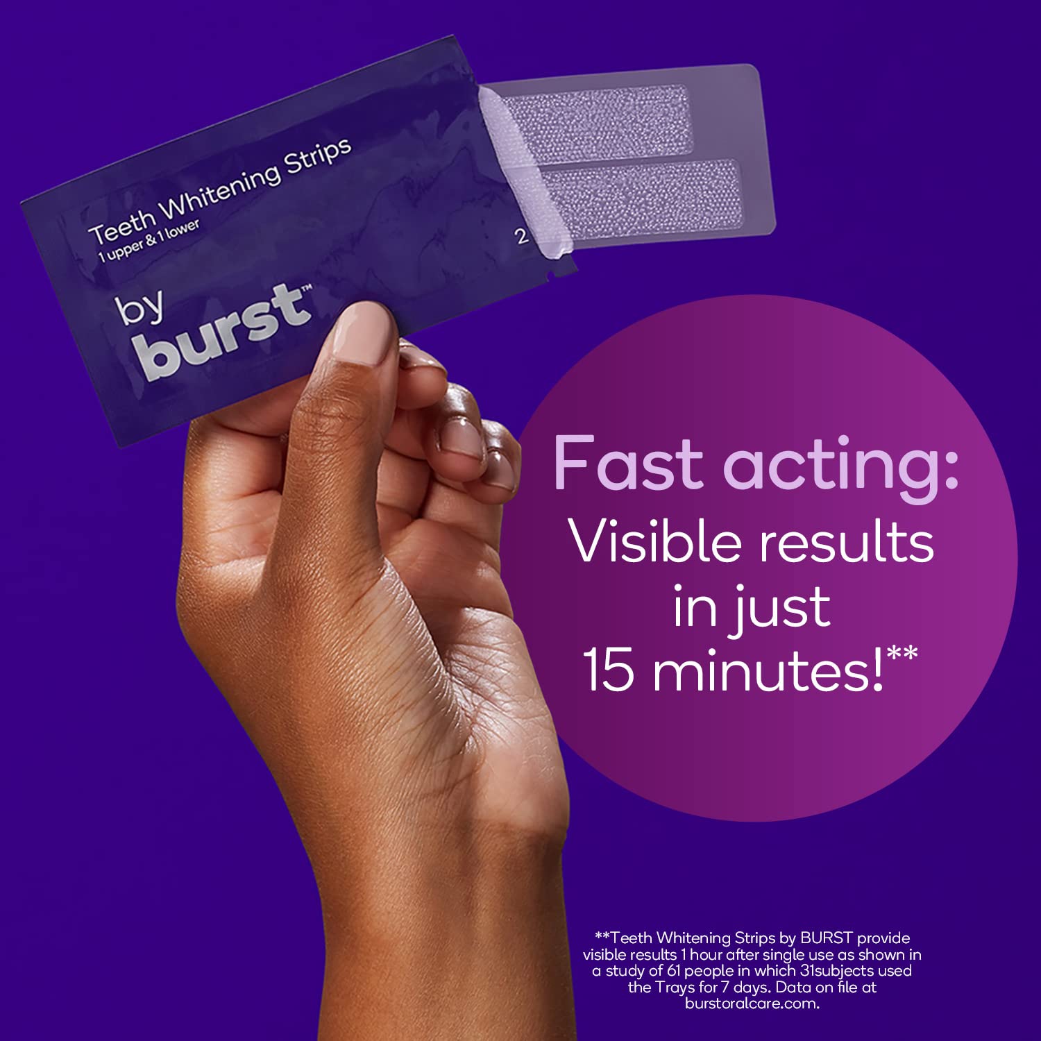Burst sesión de 15 minutos para un blanqueamiento suave.