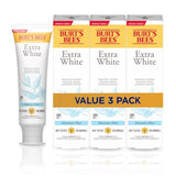 Pasta Burt's Bees Extra White pack3 con menta de montaña para aliento fresco