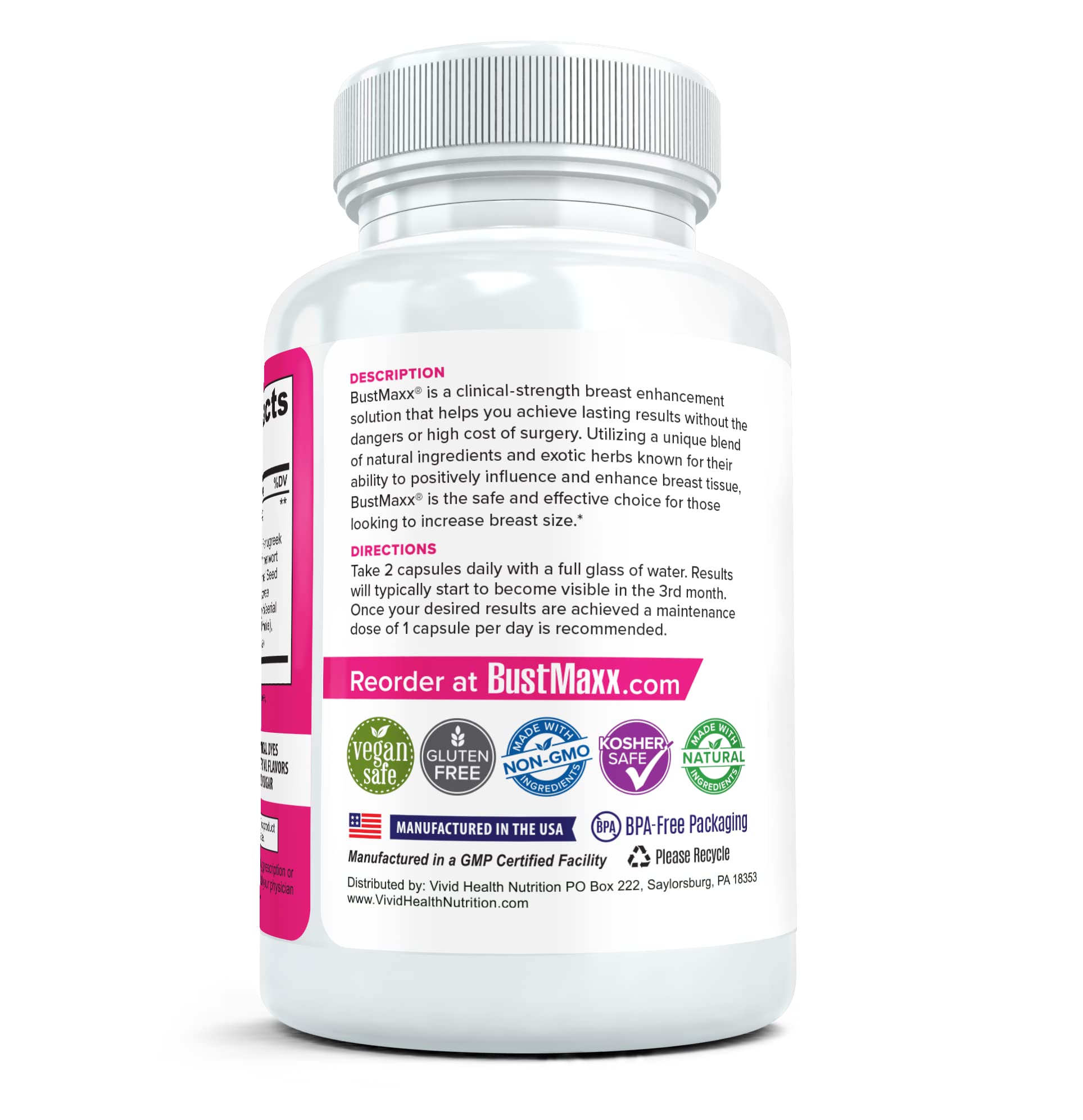 BustMaxx ingredientes naturales: mezcla premium para soporte natural del tejido mamario.