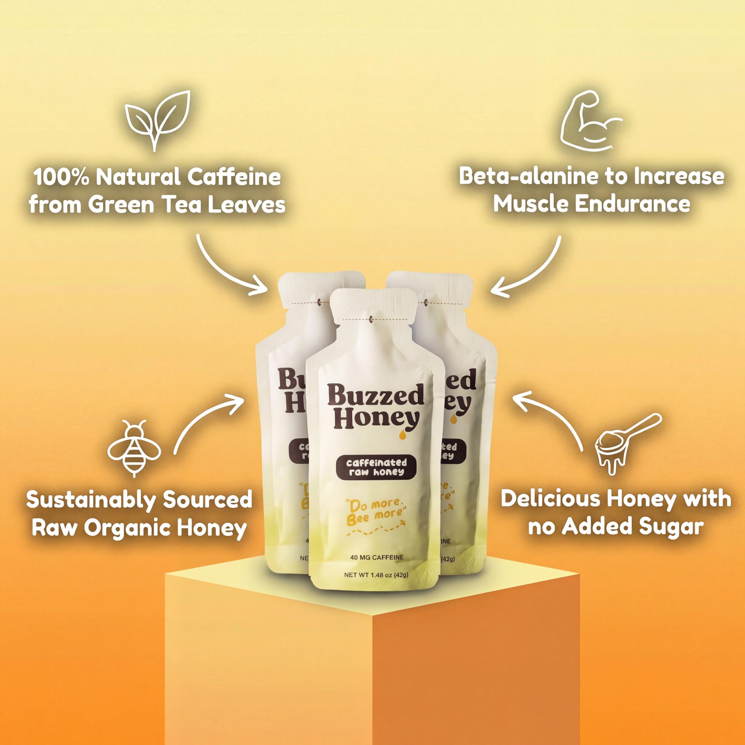Buzzed Honey Go Packs: ideal para carrera o entrenamiento intenso.