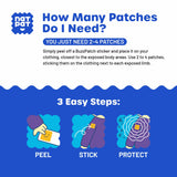 BuzzPatch no tóxico y sin DEET: opción segura para exteriores.