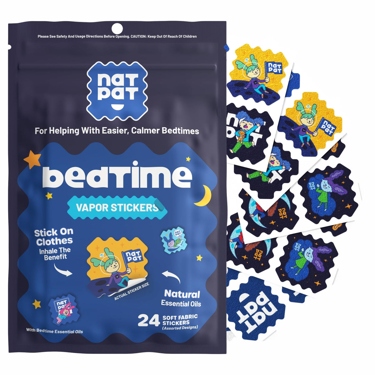 Parche Sleepy Patch BUZZPATCH NatPat en empaque, inicio de la rutina nocturna.