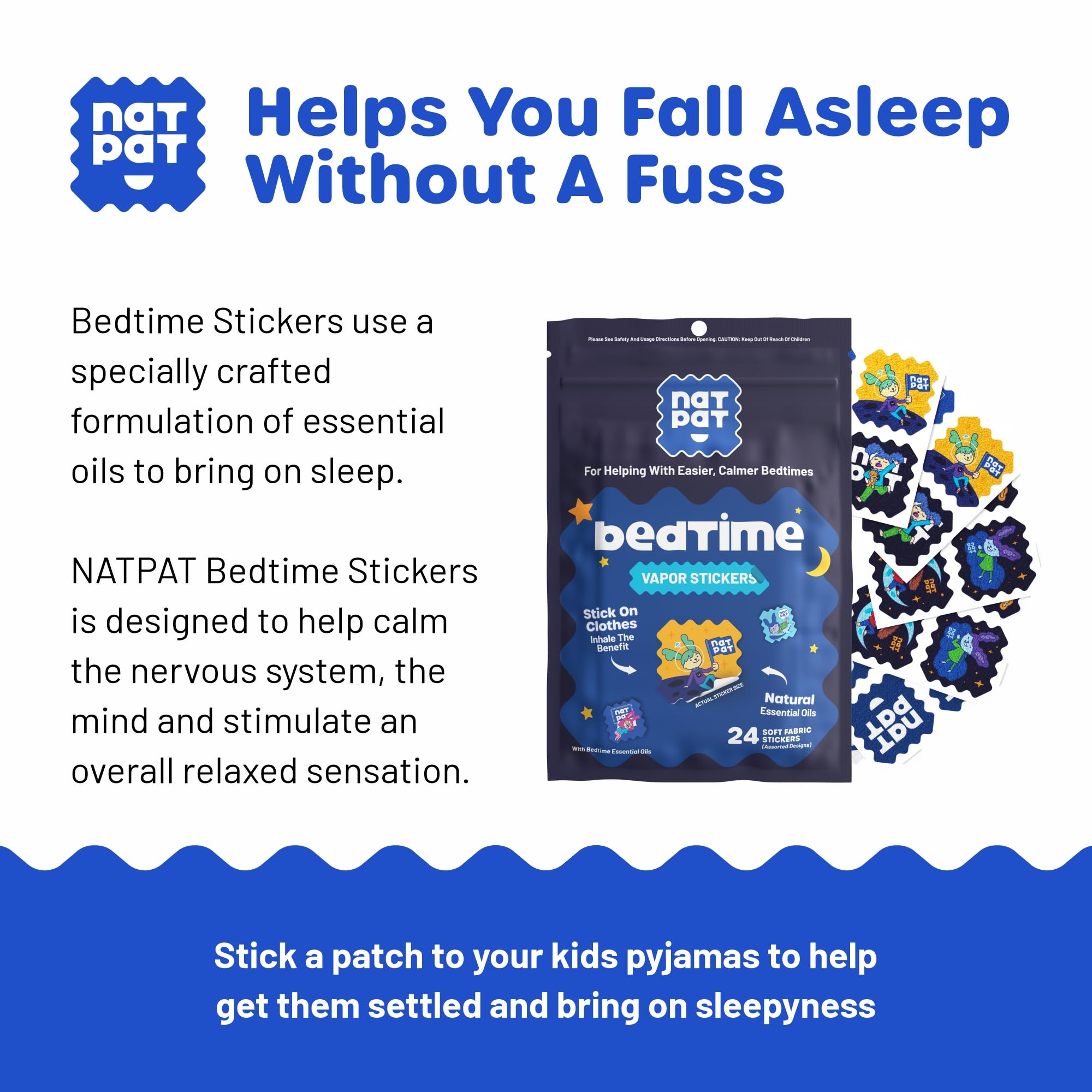 Pack de 24 Sleepy Patch BUZZPATCH NatPat, opción natural para familias.
