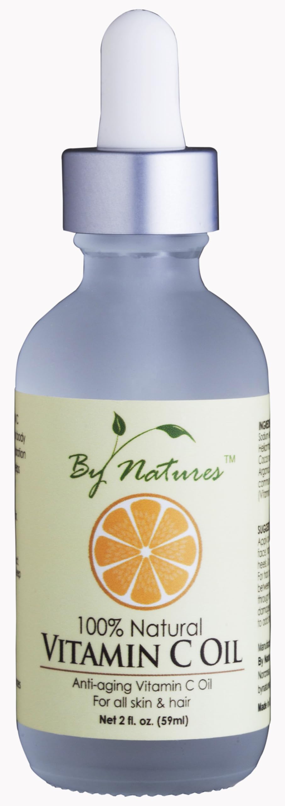 By Natures Vitamina C, aceite en botella de 2 onzas para iluminar la piel y el cabello