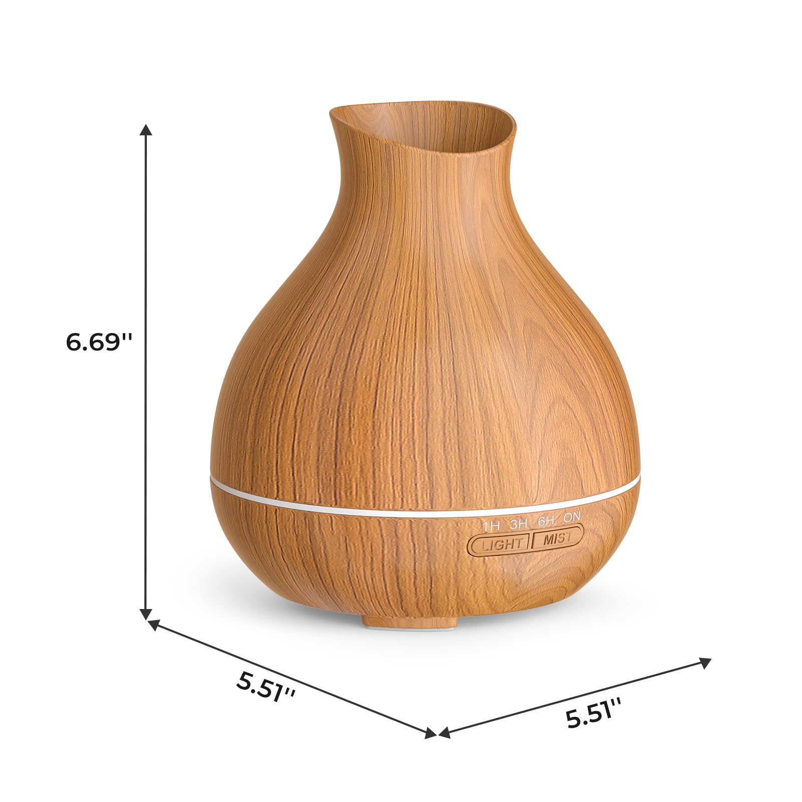 BZseed difusor con diseño madera elegante para decoración natural