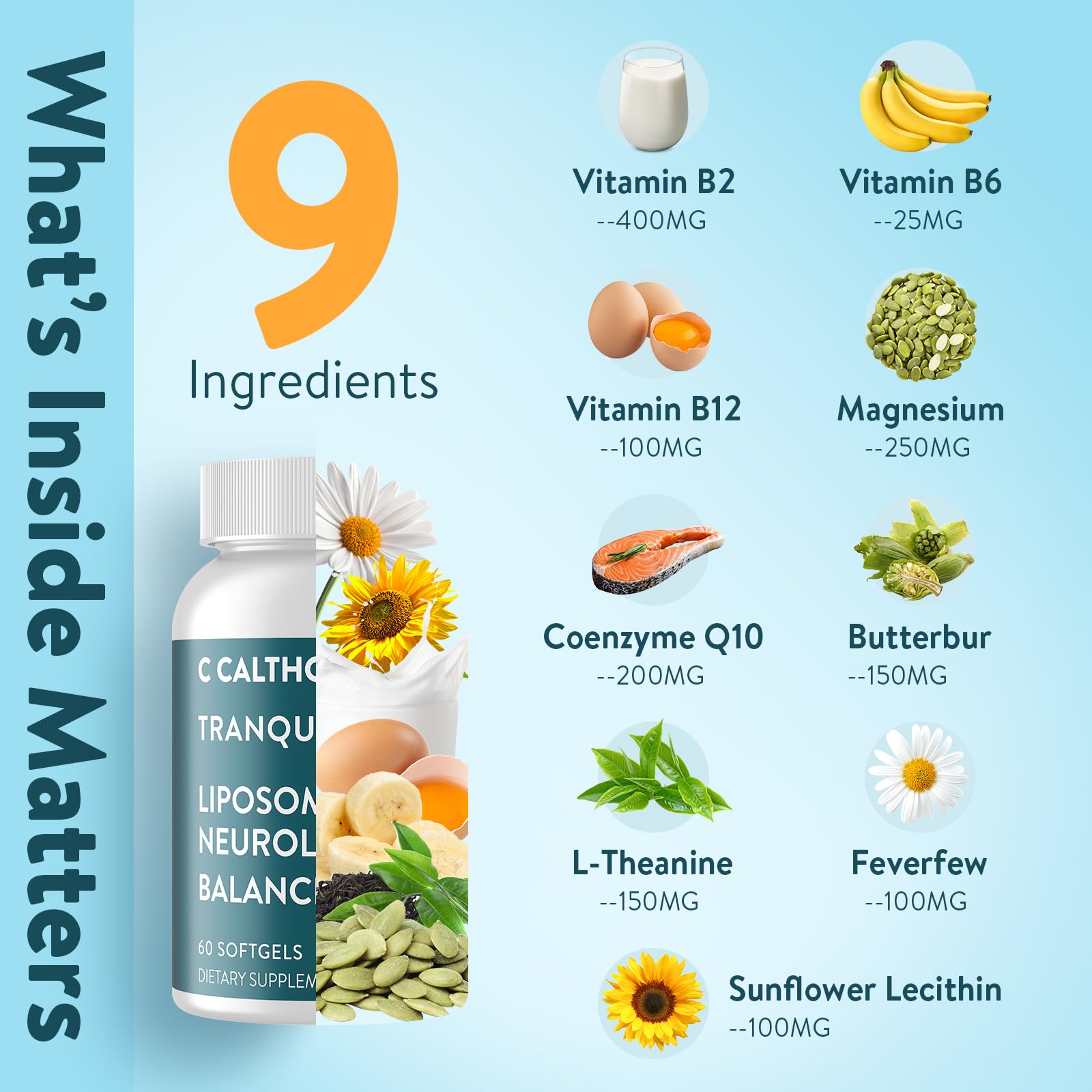 C Calthorvitana Feverfew extracto para una rutina diaria.