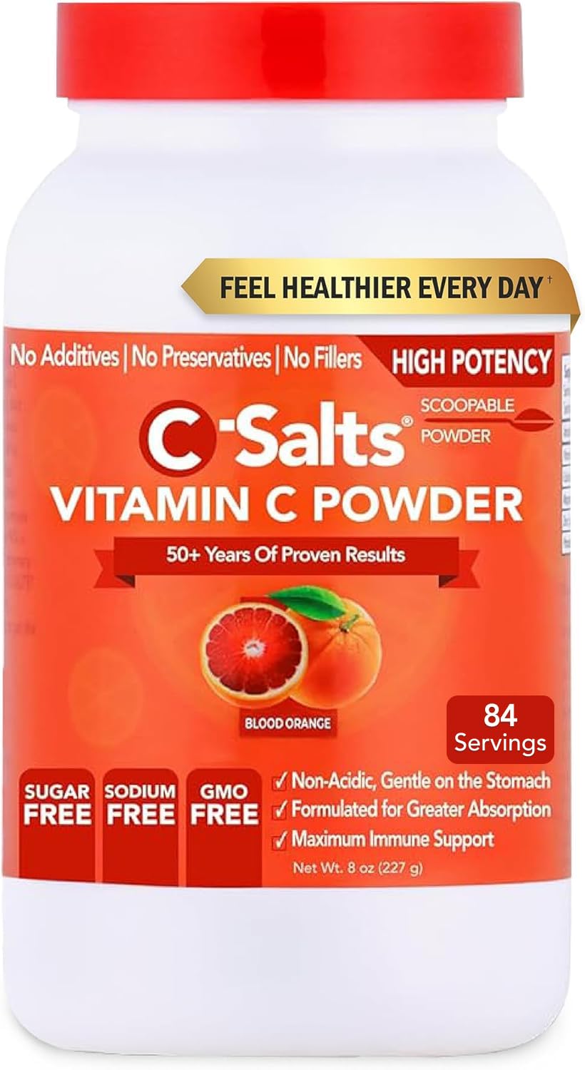 C-Salts Vitamina C polvo, disolución rápida para uso diario.