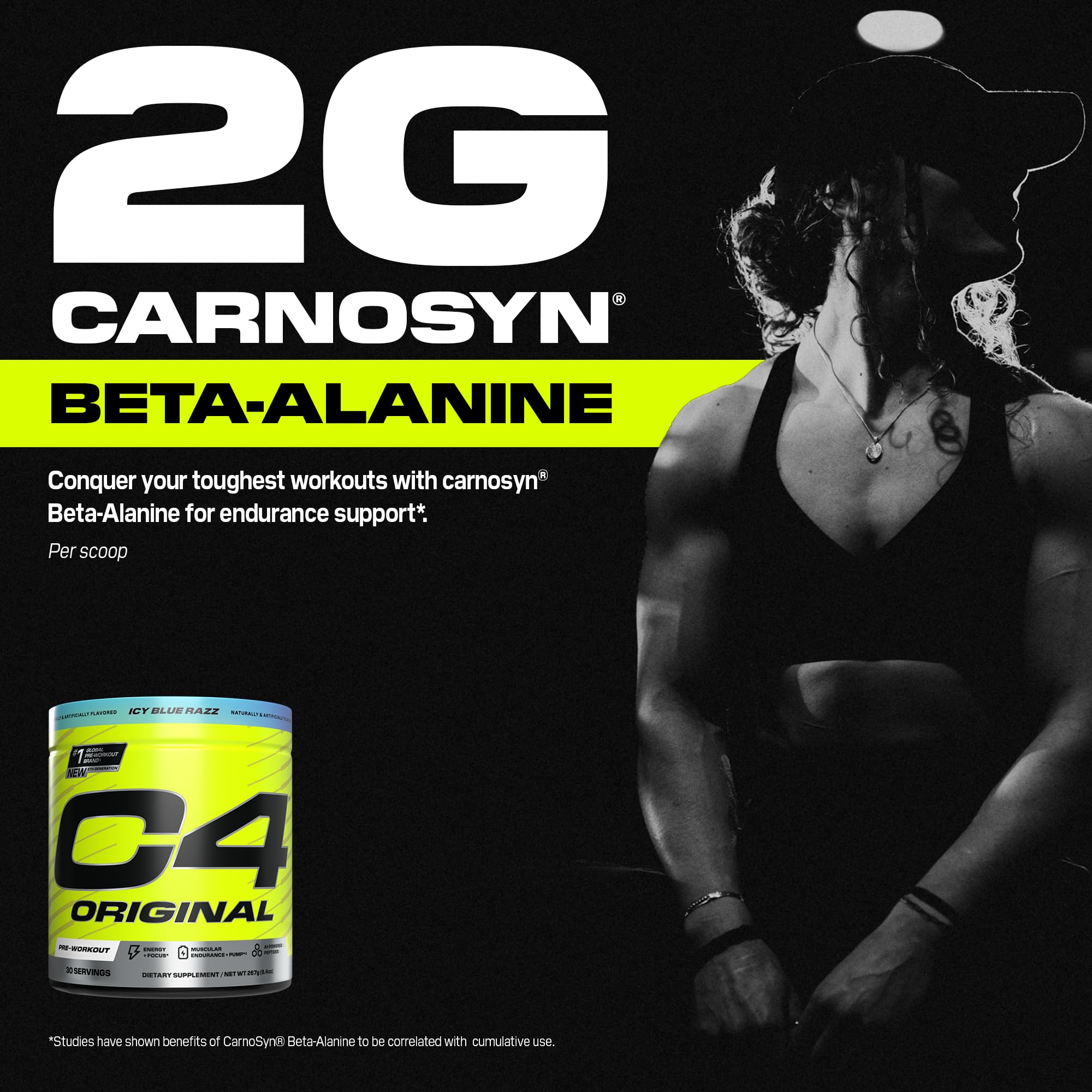 C4 Original, ideal para entrenamientos de alta intensidad en gimnasio.