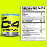 C4 Original, sabor ICY Blue Razz para experiencia agradable durante sesiones.