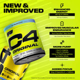C4 Original sin azúcar, envase práctico para consumo limpio.