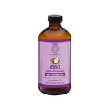 C60 Purple Power en frasco de aceite MCT orgánico para energía sostenida.