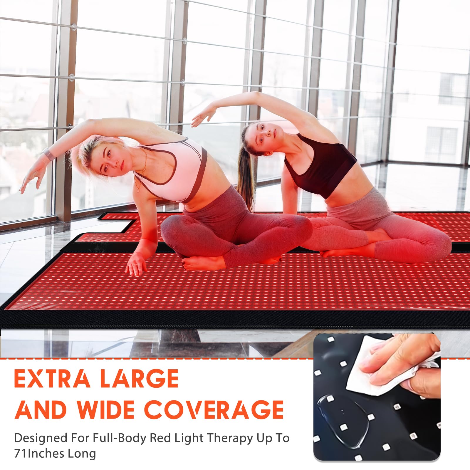 cabpay diseño grande 71x31 pulgadas para cara y cuerpo