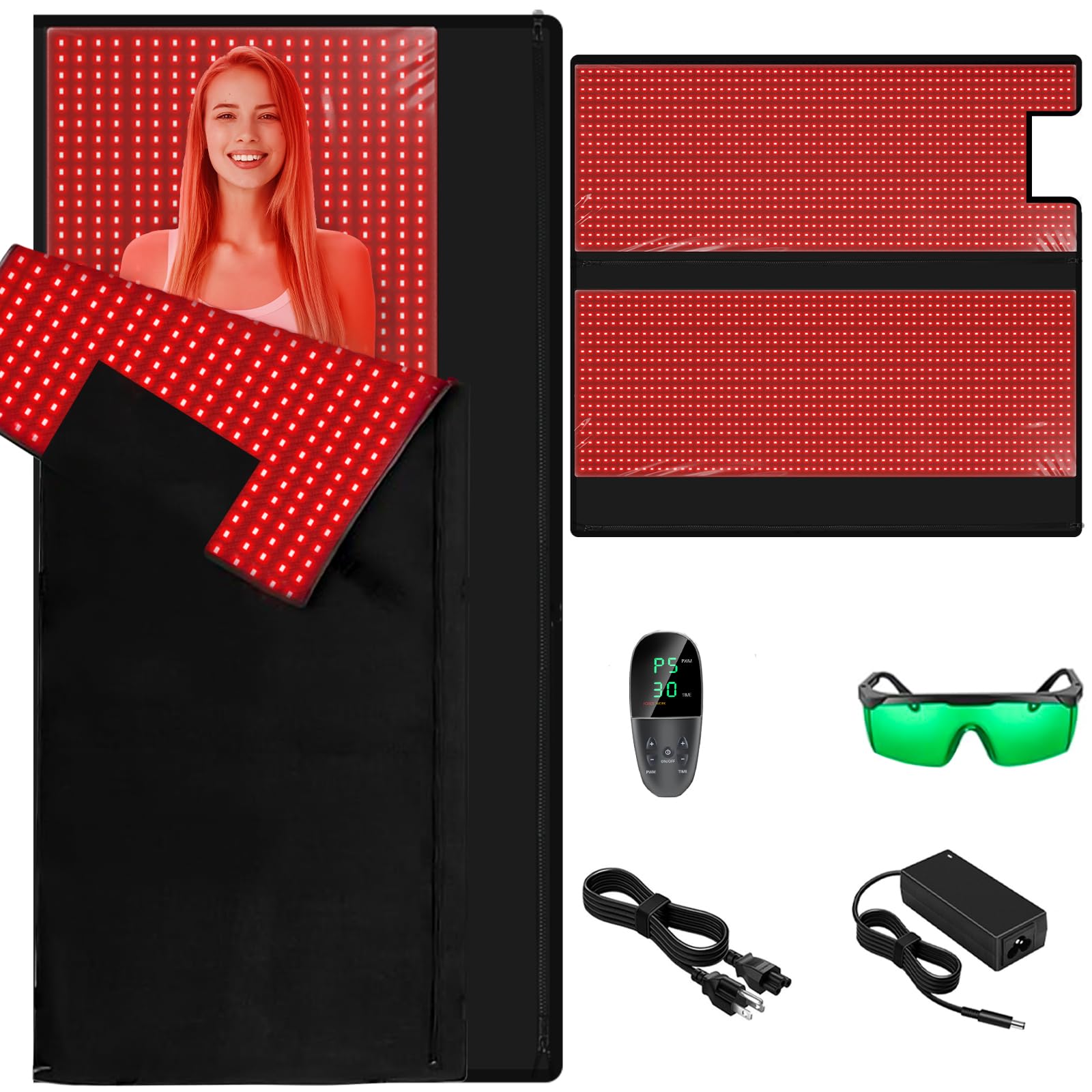 cabpay manta terapia luz roja 660-850 para cuidado corporal completo