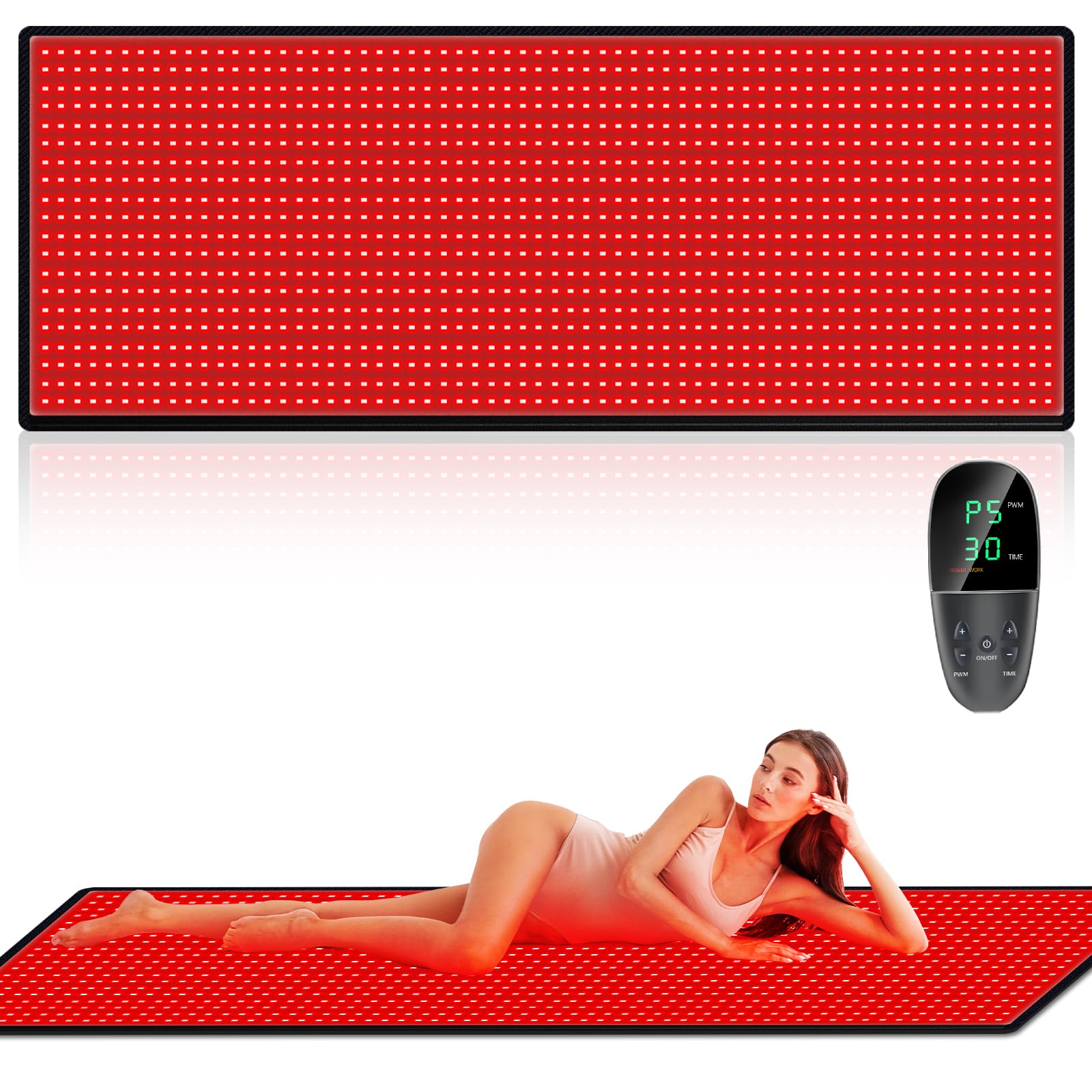 cabpay manta terapia luz roja para cuerpo, cobertura amplia y relajación