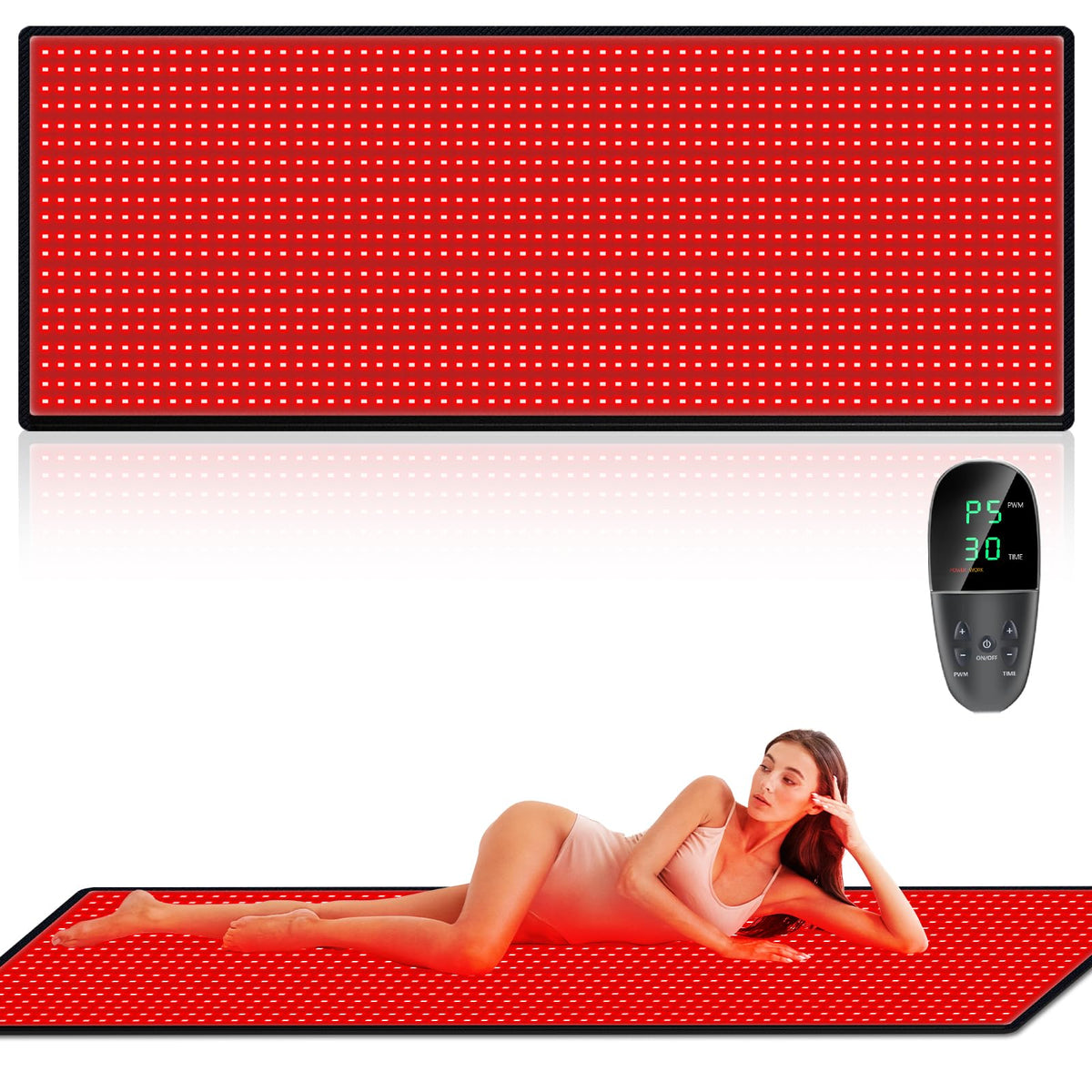 cabpay manta terapia luz roja para cuerpo, cobertura amplia y relajación
