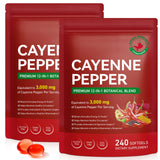 Cacukn cayenne en cápsulas en botella para energía diaria y circulación.