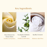 CAELA olor natural de rosa Damascena ofrece frescura sin irritación.