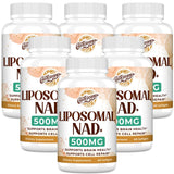 Caenciennes Liposomal NAD+ botella vertiendo para energía diaria