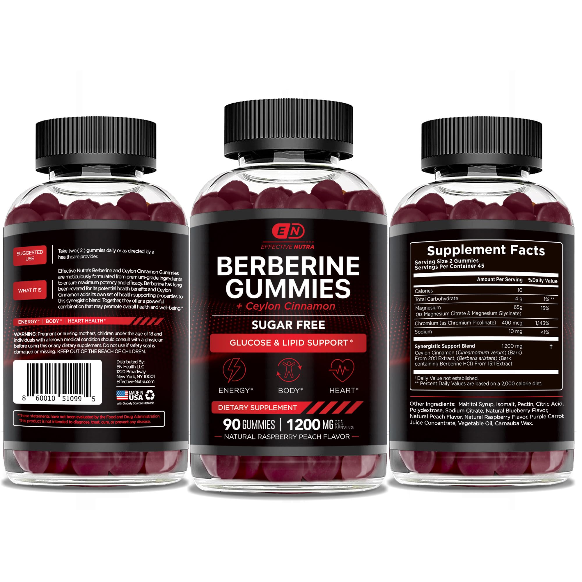 Caja externa de empaque de Effective Nutra Berberine.
