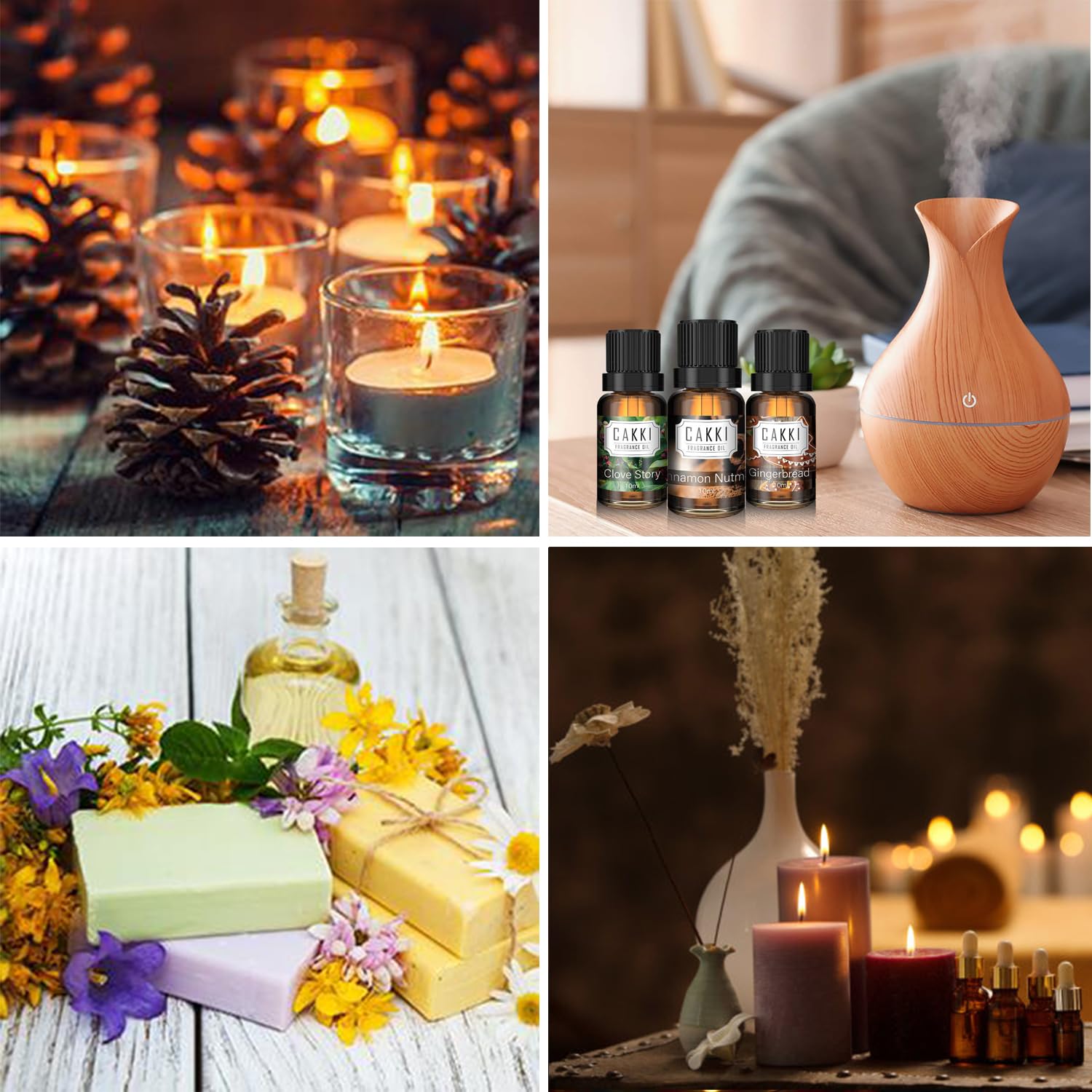 CAKKI set aceites otoño: seis fragancias en empaque listo para regalo.