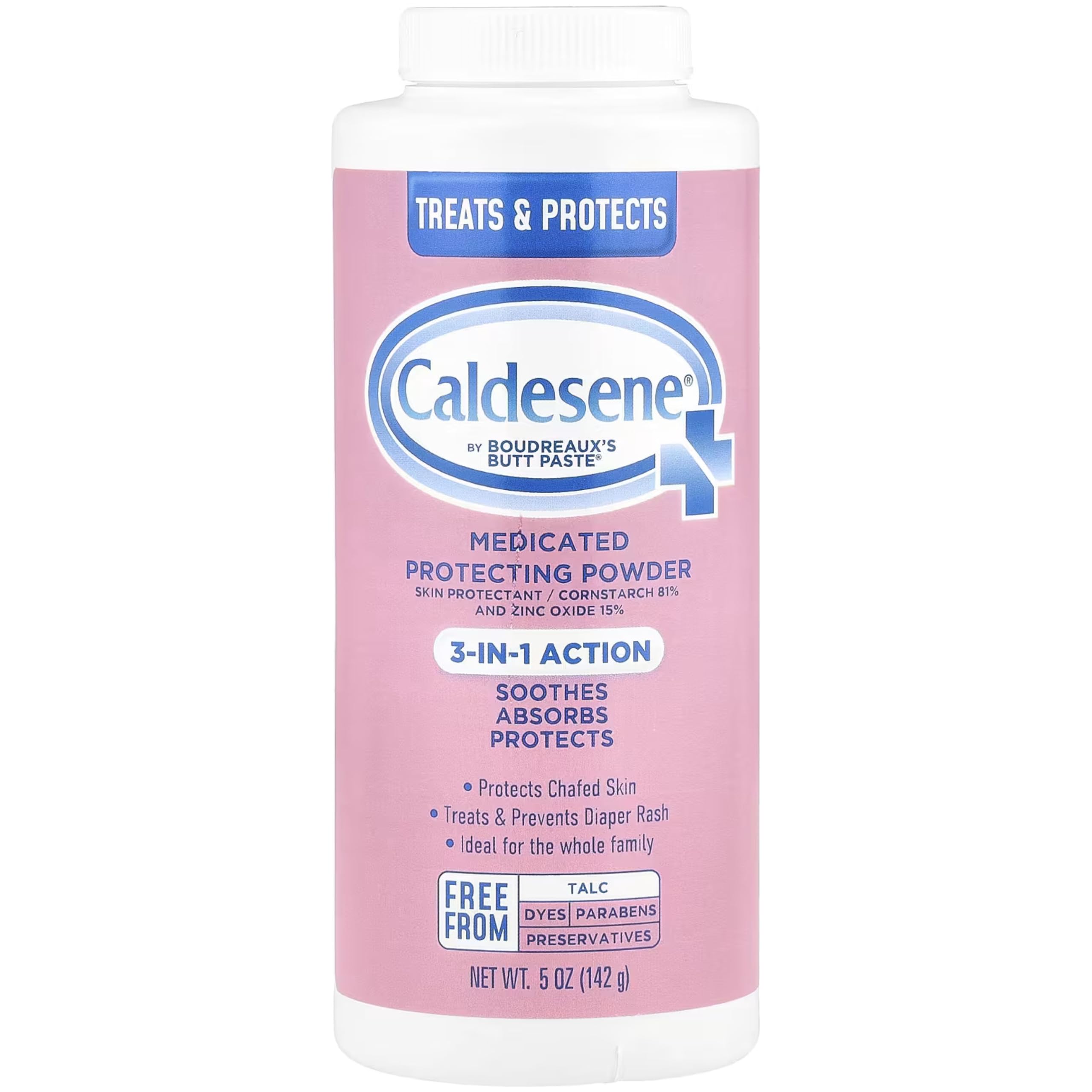 Caldesene polvo protector medicado en botella, protege la piel.